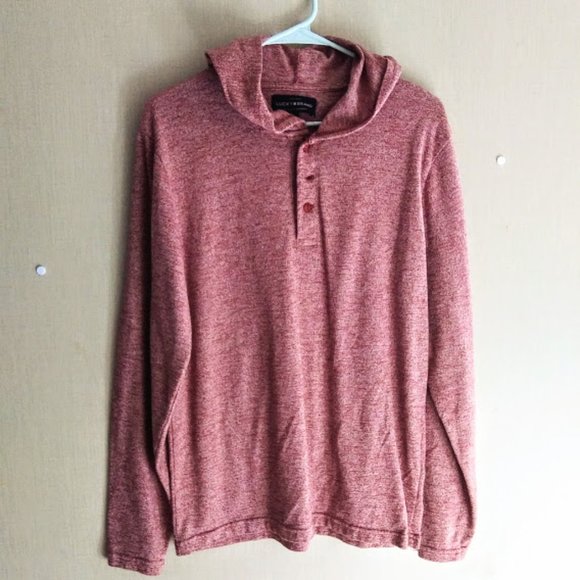 HOODIE*LUCKY BRAND *CRANBERRY COLOR*LIGHTWEIGHT*WOMEN SIZE M. - Picture 6 of 6